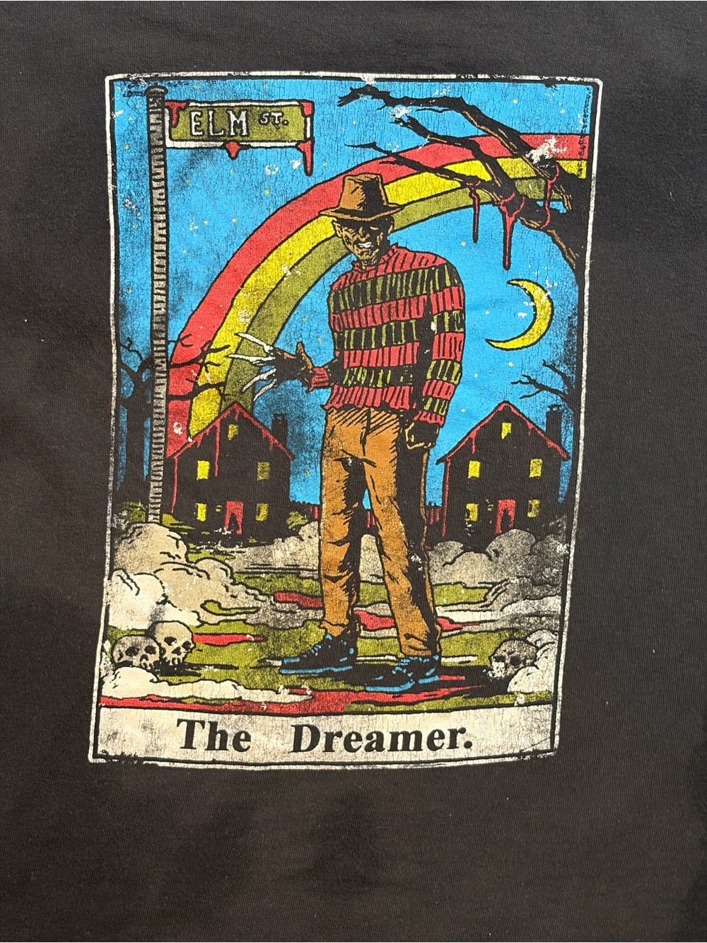 Source Unknown Black Graphic Tee with Rainbow Dreamer Print - Picture 2 of 4
